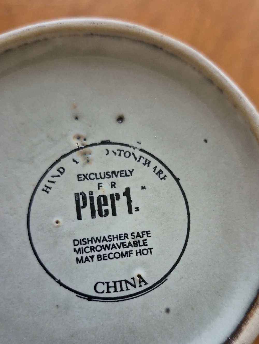 Pier 1 Vintage Ceramic 16oz Mug Set Of